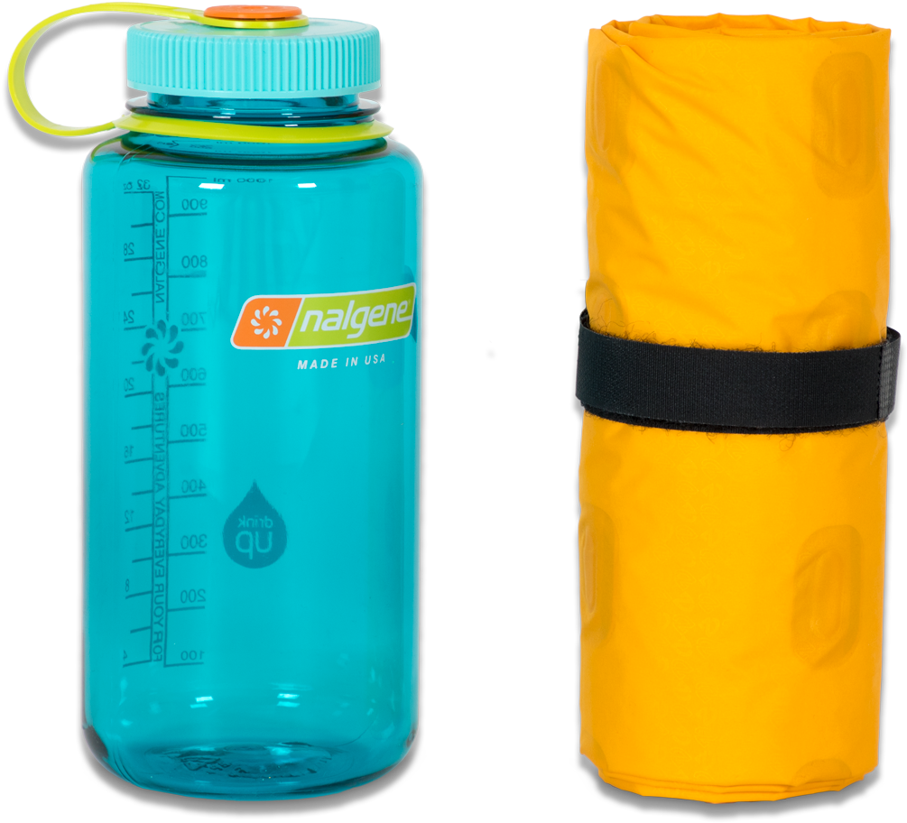 Tensor Sleeping Pad With Nalgene Bottle - Water Bottle (1700x1134), Png Download