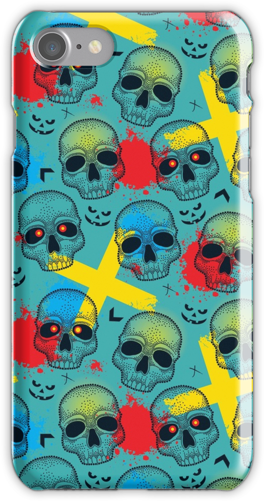 Pattern With Dotted Skull, Arrows, Crosses And Red (750x1000), Png Download