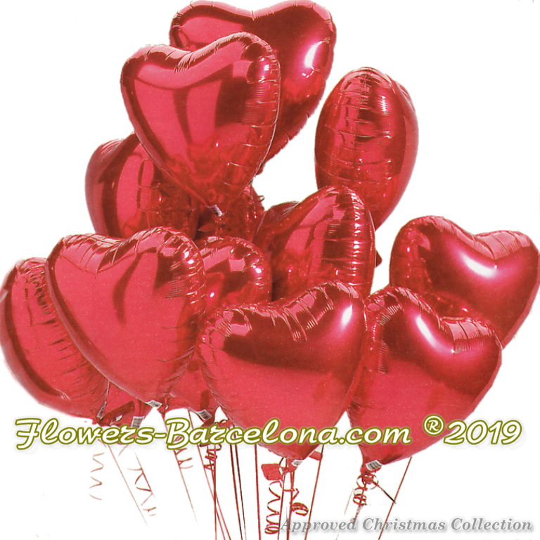 Red Heart Balloons View Full-size Image (768x768), Png Download