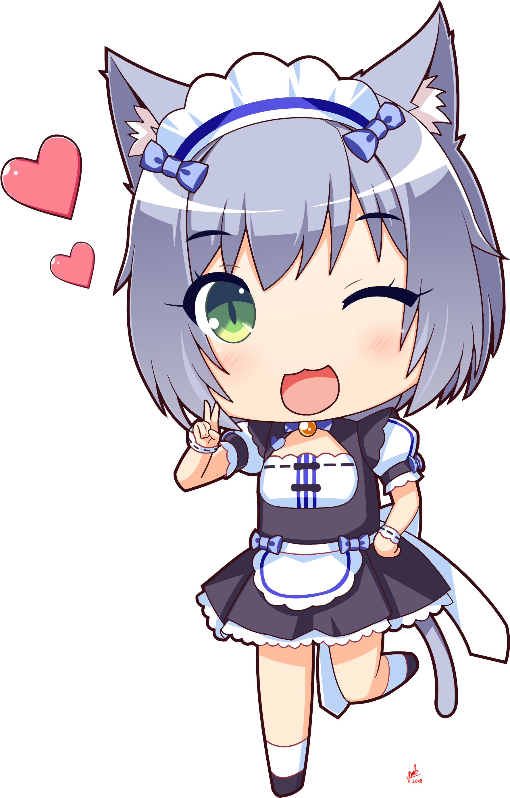 I Already Posted Milk In Maid Dress, So I Think She - Nekopara Milk (2071x2952), Png Download