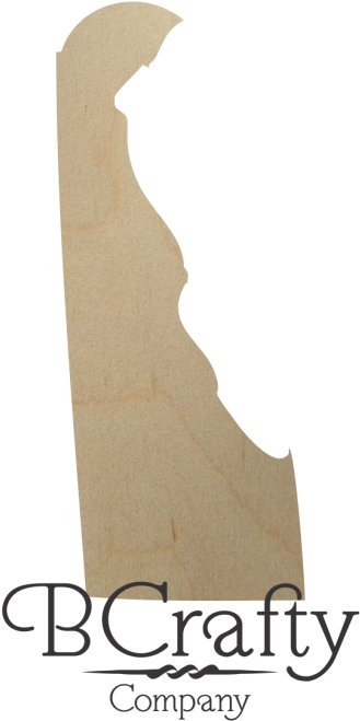 Wooden Delaware State Shape Cutout - Plywood (684x912), Png Download