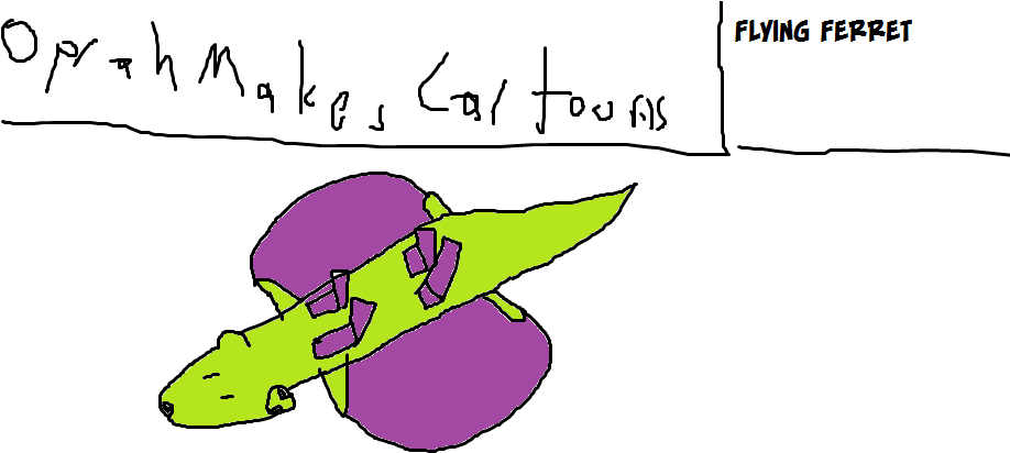 Flying Ferret - Oprah Makes Cartoon Shadow (928x494), Png Download