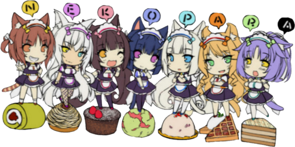 Nekopara Sticker (1024x513), Png Download