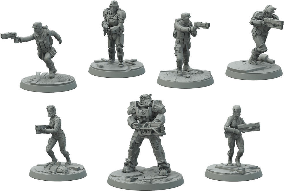 Wasteland Warfare - Fallout Wasteland Warfare Brotherhood Of Steel Core (1000x1000), Png Download