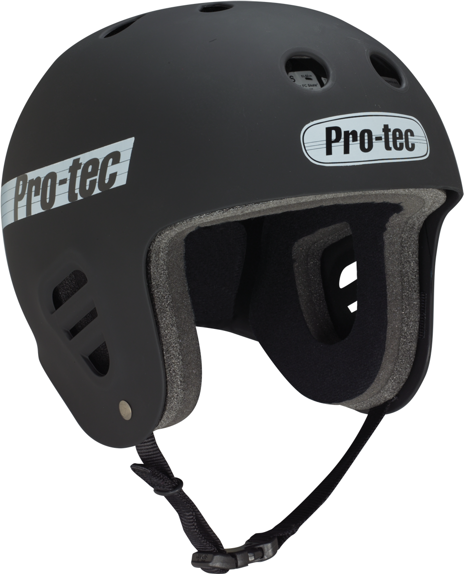 Protec Full Cut Black Rubber Helmet - Pro Tec Full Cut Certified (1200x1200), Png Download