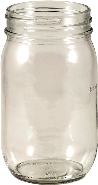 16 Oz Clear Glass Mayo Jar - Glass Bottle (700x700), Png Download