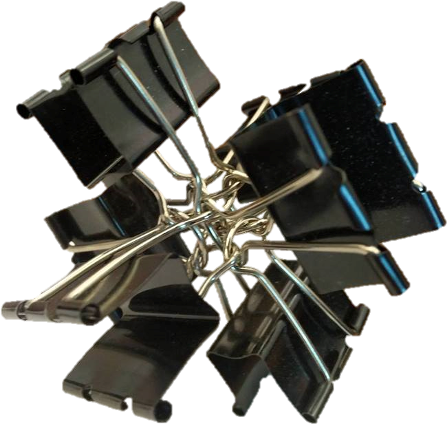 Here Is A Freestanding Structure We Built Using 6 Binder - Toy (660x625), Png Download