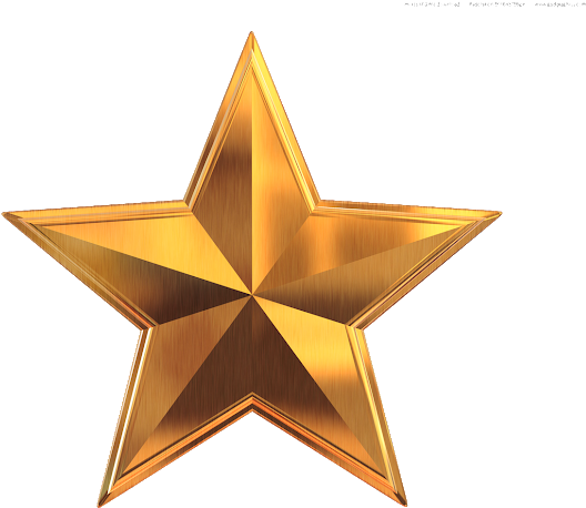 Gold Star Clip Art - 3d Gold Star Png (620x496), Png Download