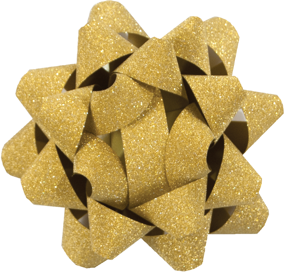 Glitter Star Bow - Origami (1000x1000), Png Download