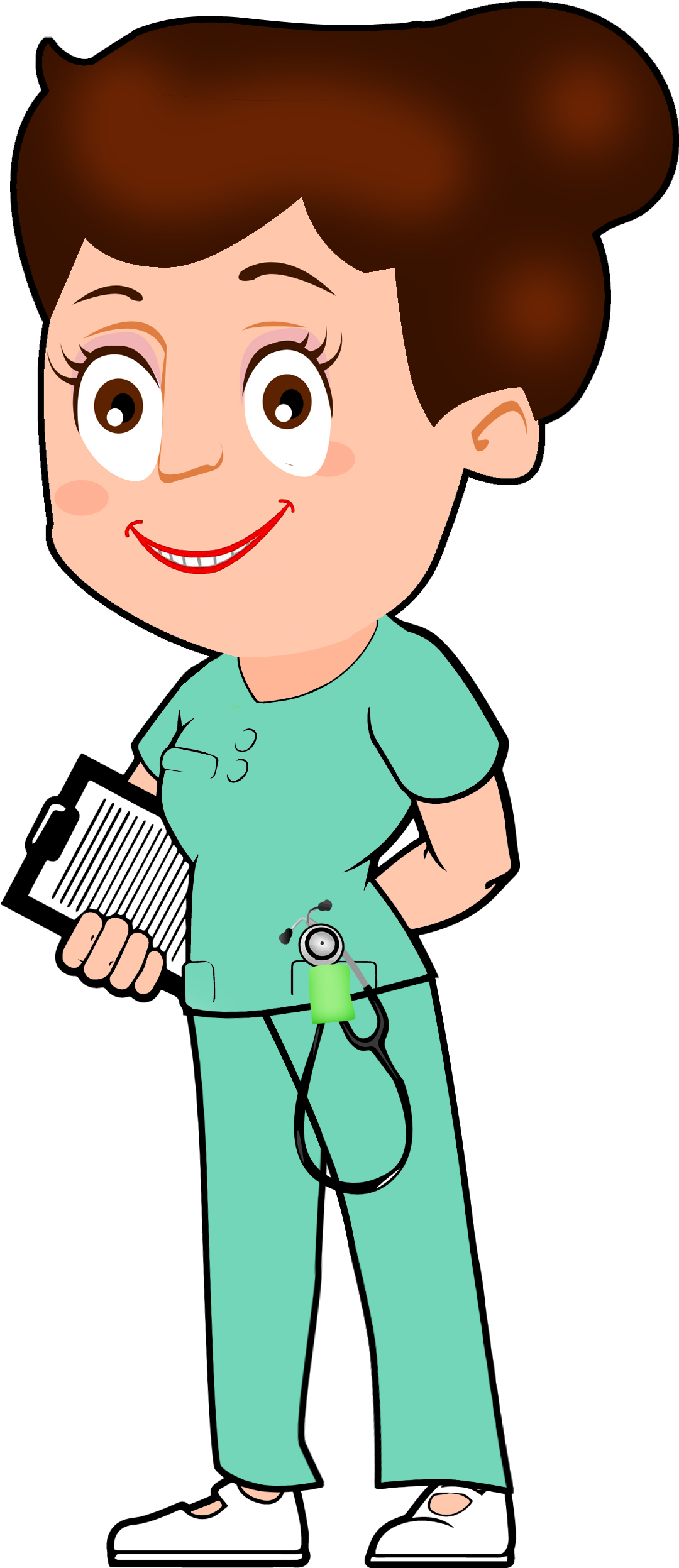 Rocking The Nurse Born Stethoscope Holder Nurseborn - Cartoon (2550x3300), Png Download