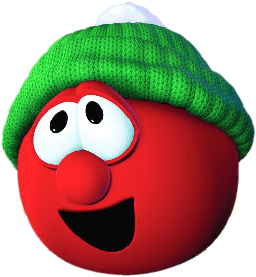 Bob The Tomato Wearing Winter Hat - Veggie Tales Tomato Png (604x604), Png Download