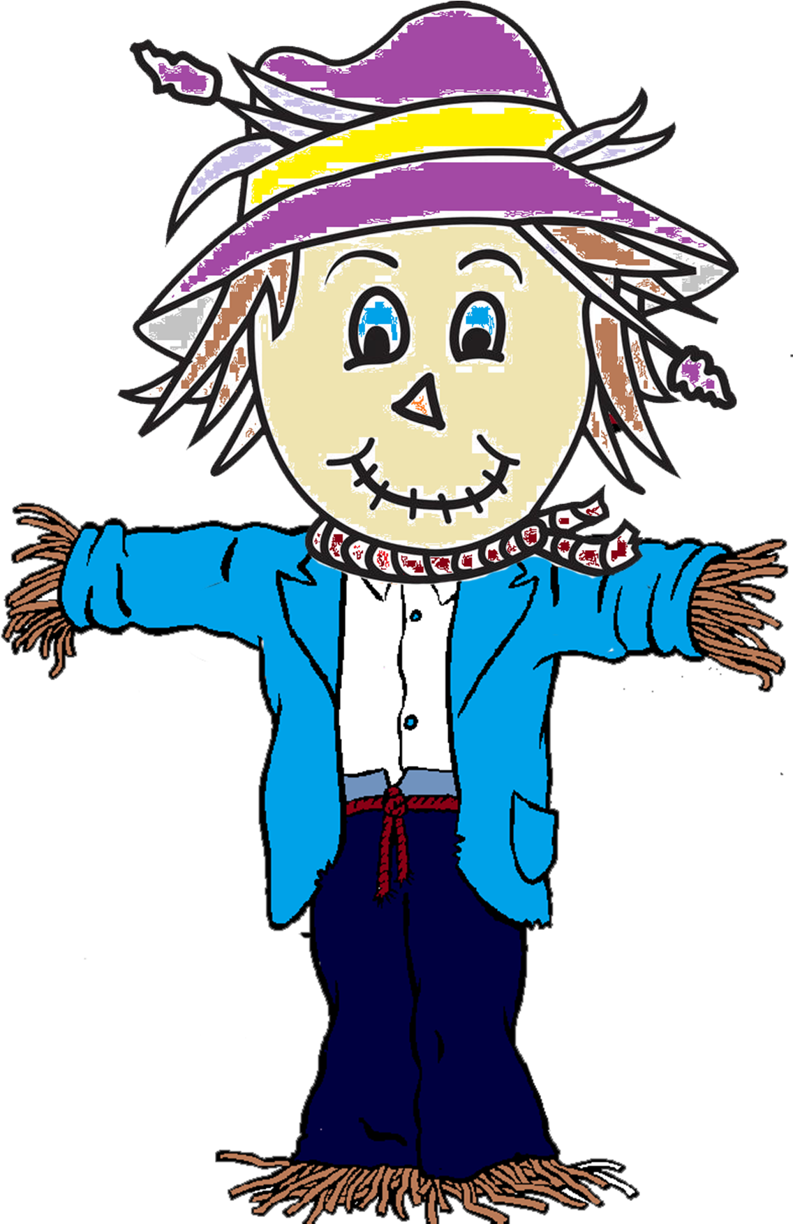 Scarecrow - Pumpkin Scarecrow Coloring Sheets (1150x1752), Png Download