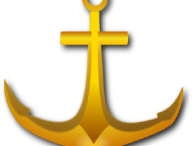 Navy Clipart Gold Anchor - Golden Anchor Png (640x480), Png Download