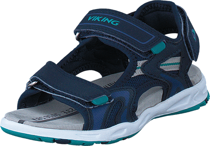 Viking - Anchor Navy/green - Fisherman Sandal (705x490), Png Download