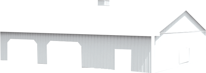 Pole Barn Siding - White And Black Pole Building (840x450), Png Download