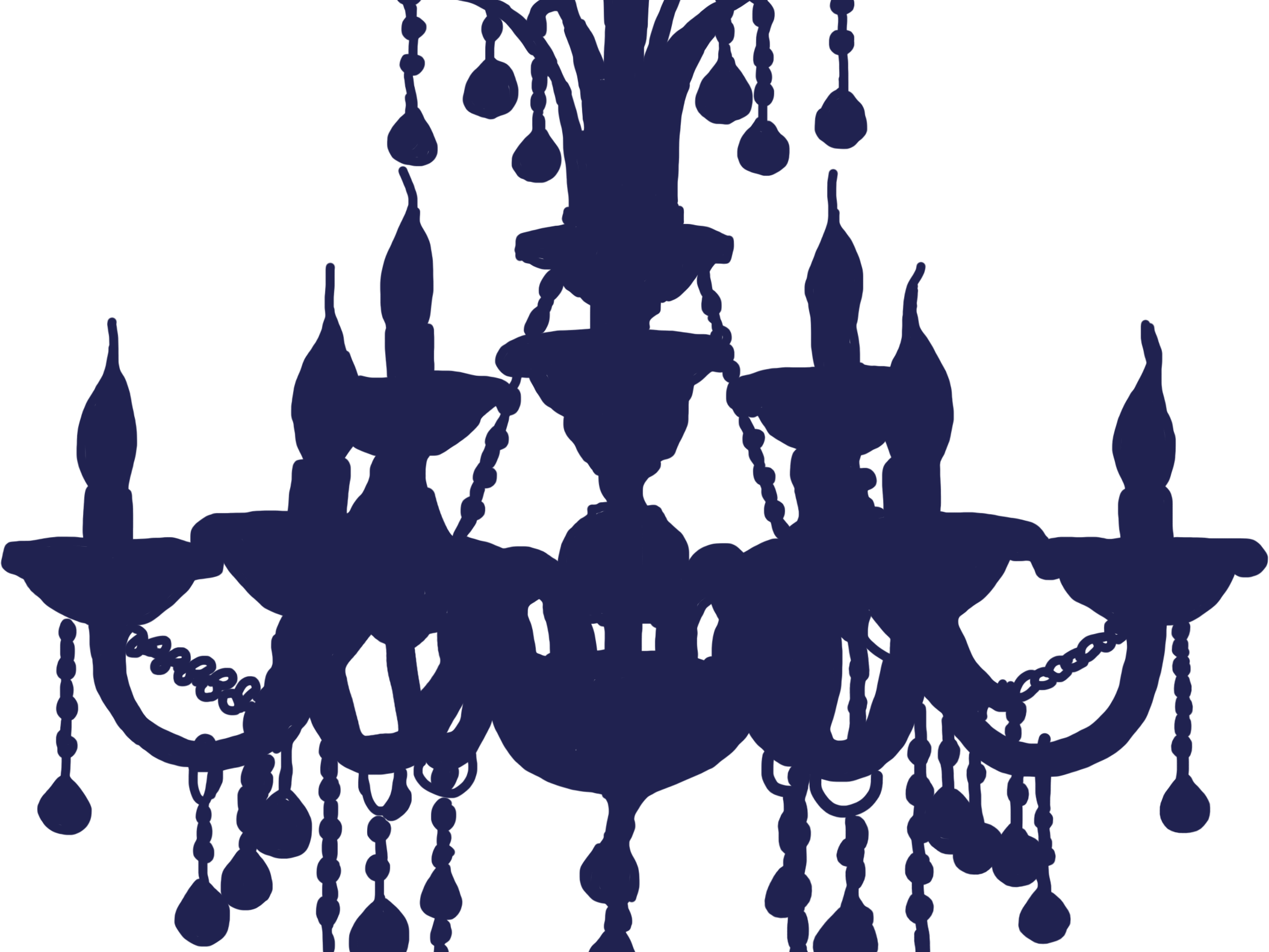 Chandelier Beer Branding - Silhouette (2108x1581), Png Download