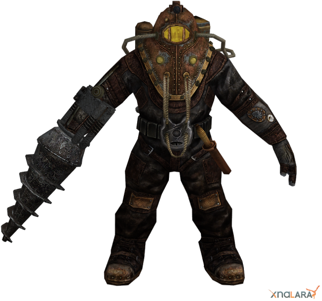 Subject Delta Custom Model By Toughraid R - Bioshock 2 Subject Delta Model (646x700), Png Download
