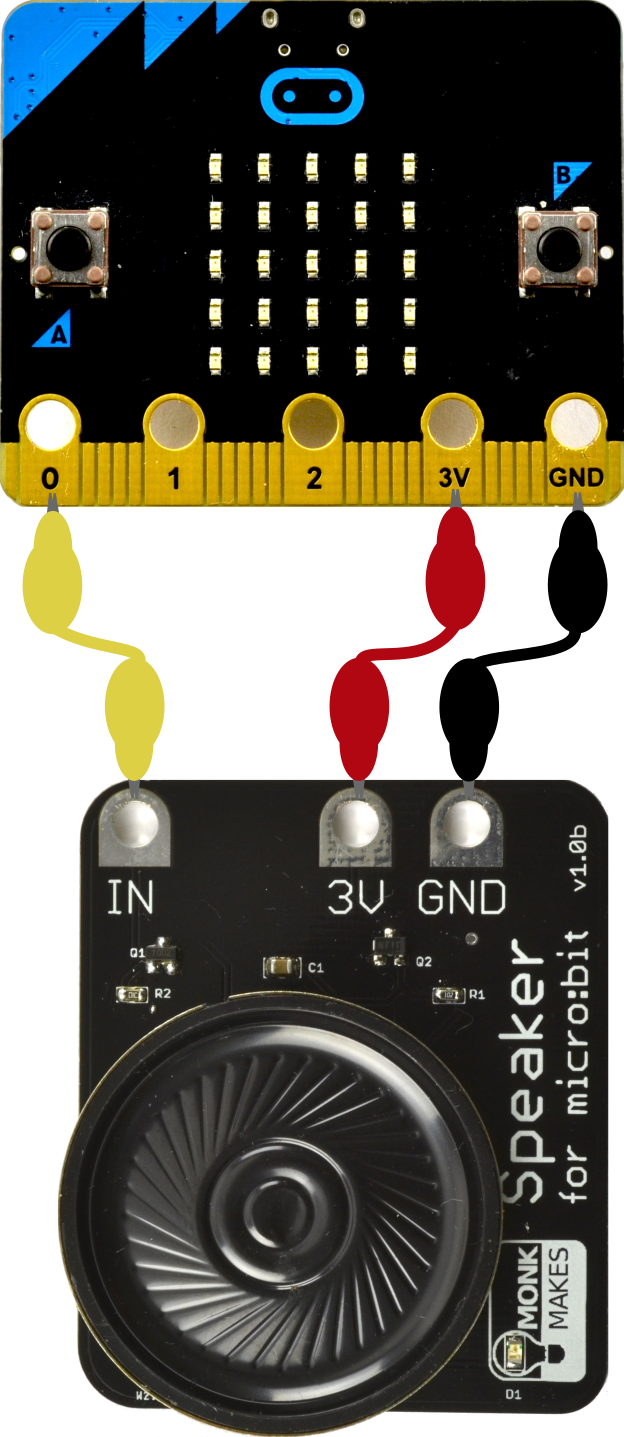 When Attaching The Alligator Clips To The Micro - Connect A Speaker To Microbit (624x1437), Png Download