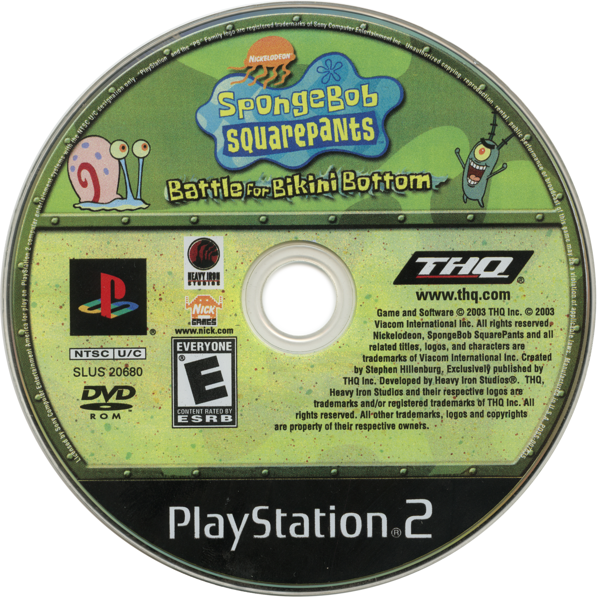 Spongebob Squarepants - Crash Mind Over Mutant Ps2 Cd (2048x2048), Png Download