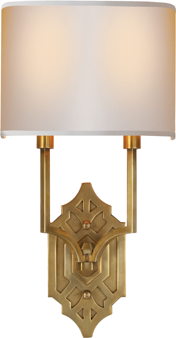Silhouette Fretwork Sconce In Hand-rubbed Antique Brass - Sconce (1440x1440), Png Download
