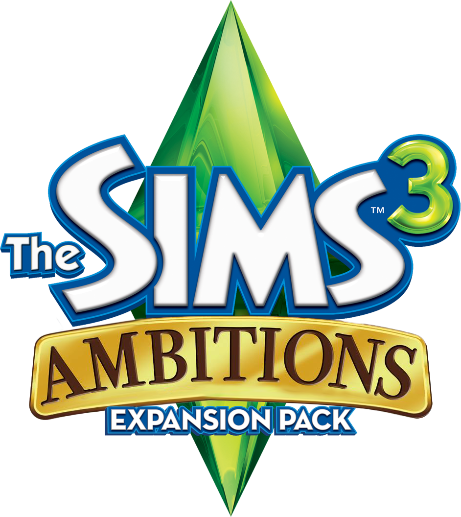 942 X 1056 13 - Sims 3 Ambitions Logo (942x1056), Png Download