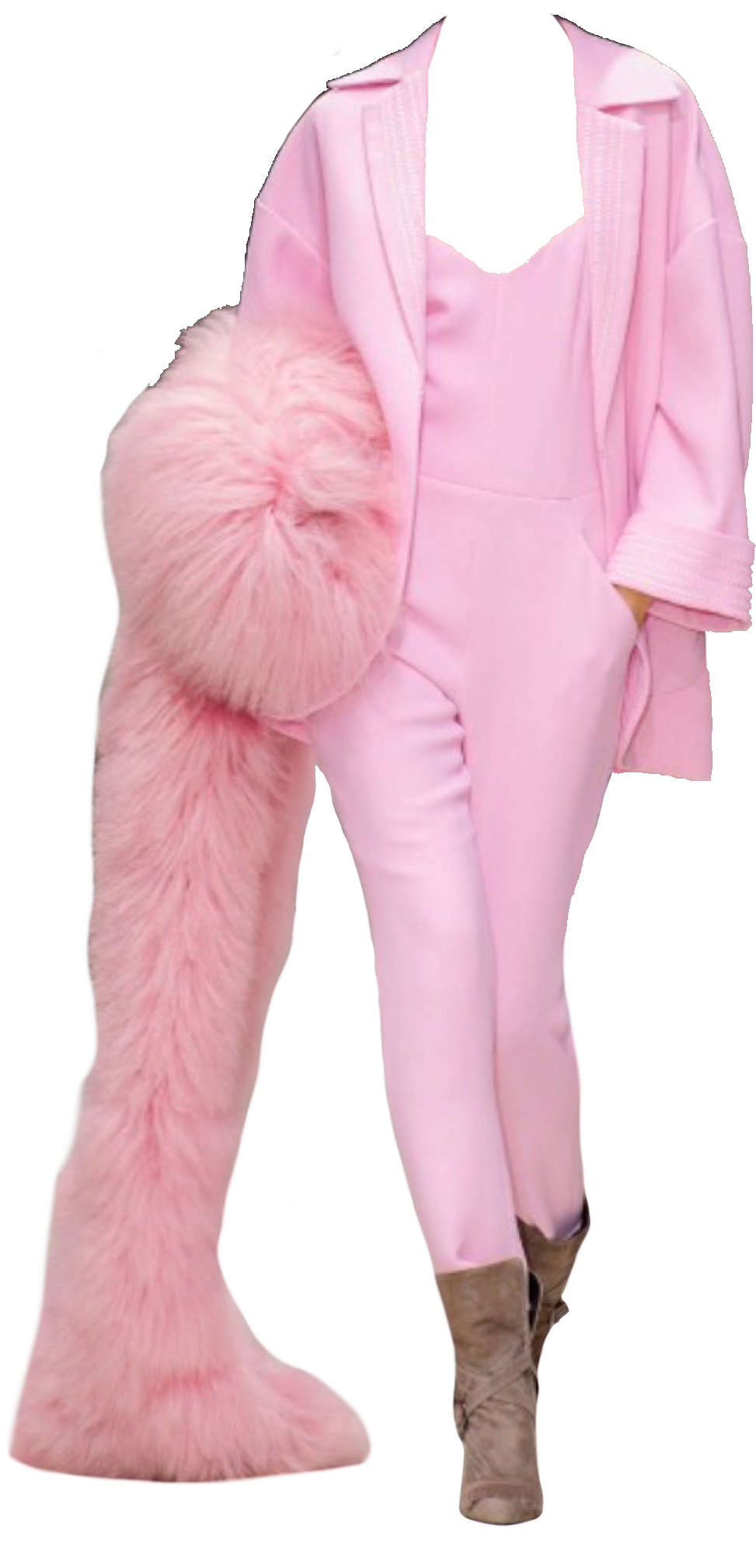 Pink Model Outfit Polyvore Moodboard Filler Model Outfits, - Pink Aesthetic Outfit Polyvore (1215x2048), Png Download