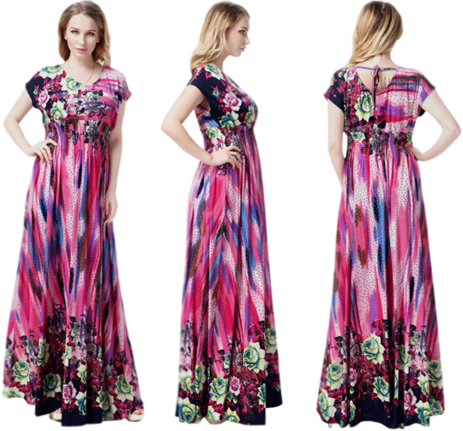 958 X 879 4 - Women Flower Dress Png (958x879), Png Download