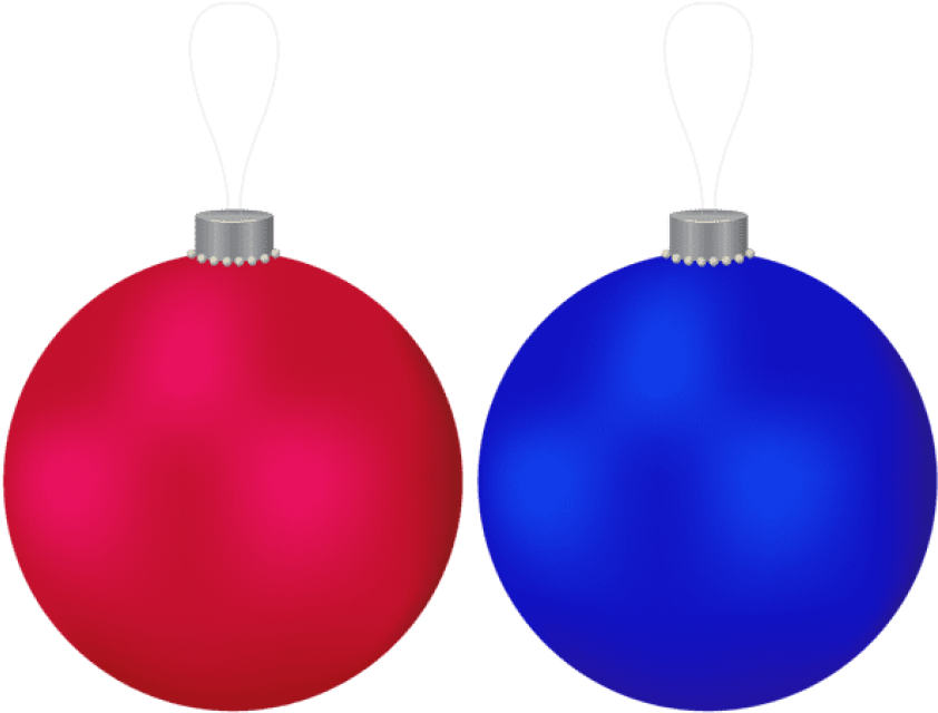 Free Png Christmas Balls Red And Blue Png Images Transparent - Christmas Ornament (850x646), Png Download