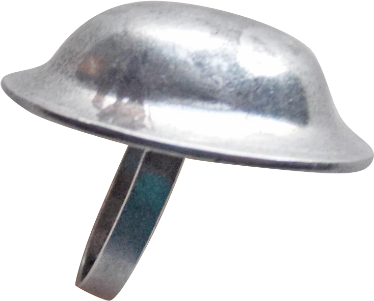 Wwii Sterling Soldier Helmet Vintage Sweetheart Charm - Ring (733x733), Png Download