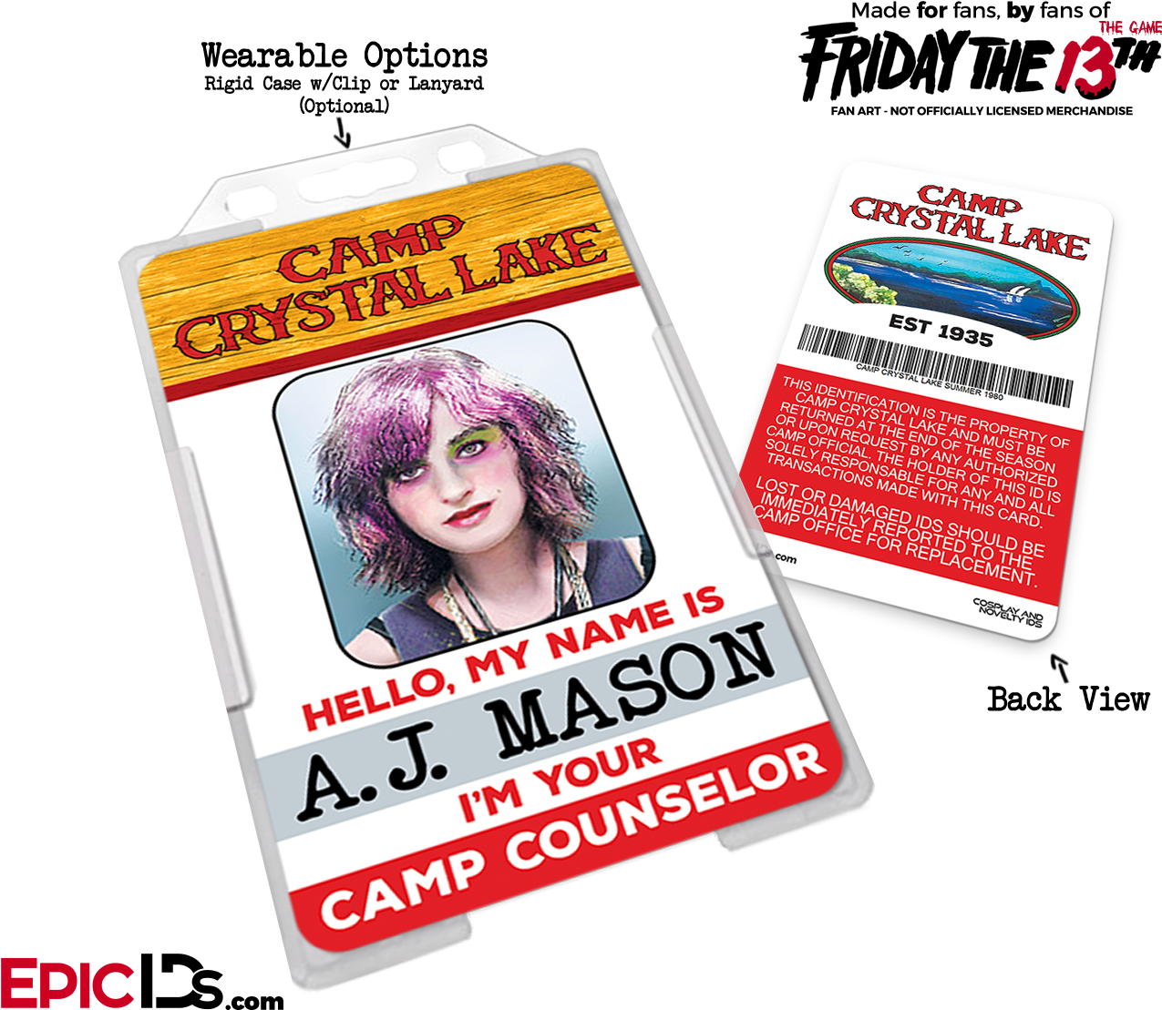 Camp Crystal Lake 'friday The 13th' Camp Counselor - Friday The 13th (1417x1181), Png Download