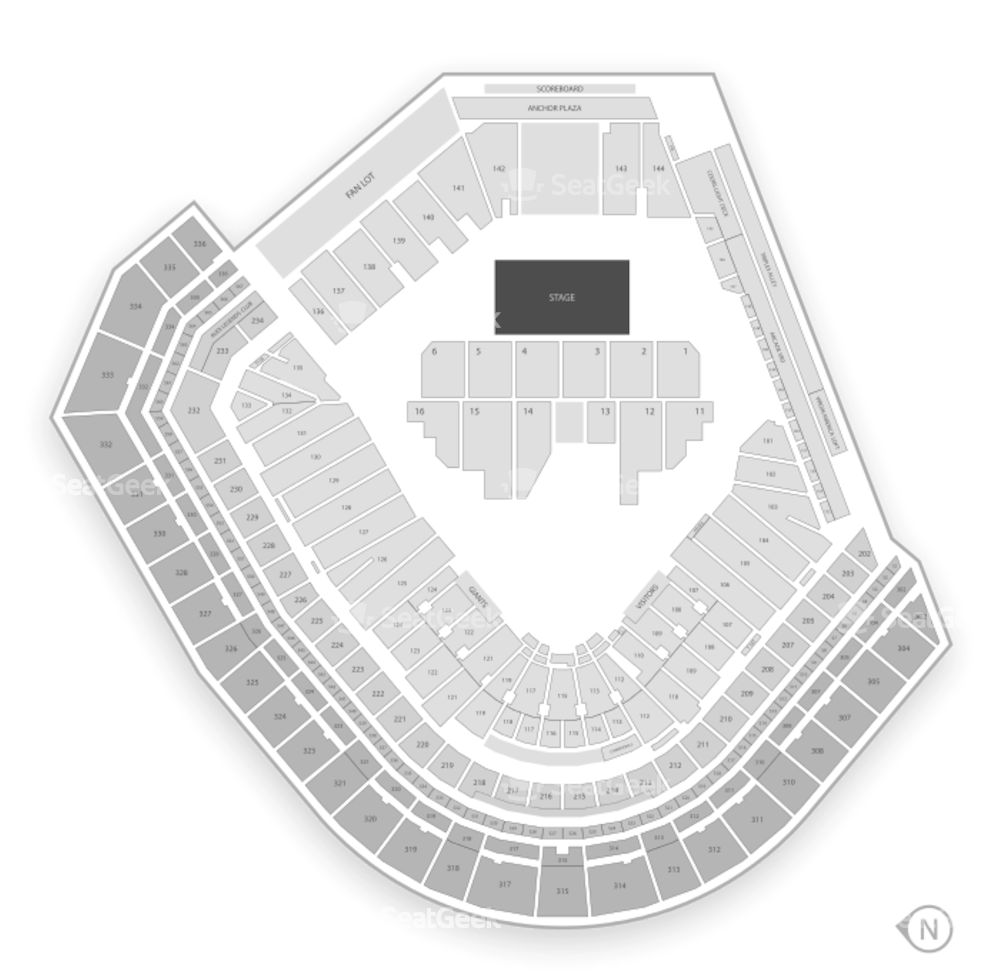 Att Stock Chart Concer At&t At&t Seating Rows Charter - Oracle Park (1000x1000), Png Download