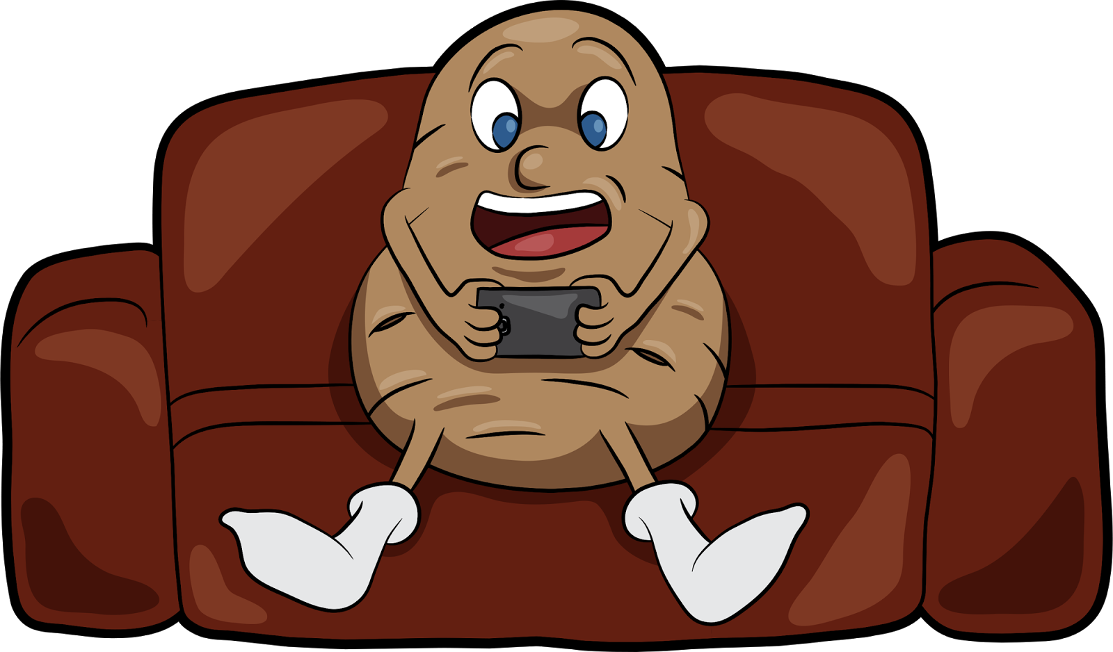 Couch Potato News - Cartoon (1600x938), Png Download