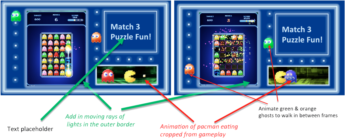 Place The Main Gameplay Within The Background Frame - Graphic Design (1140x491), Png Download