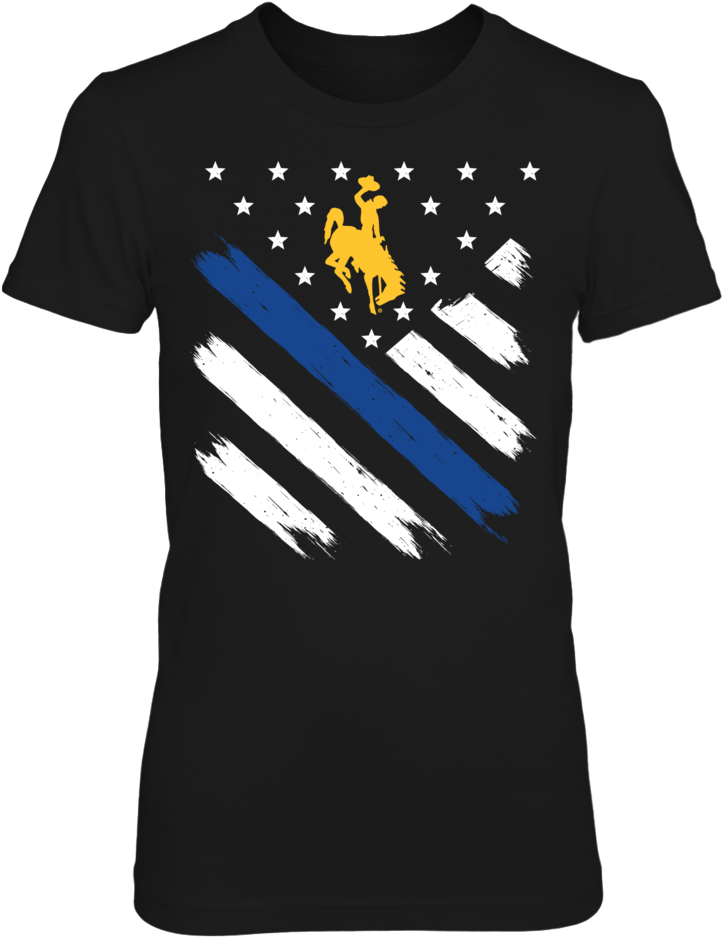 Diagonal Thin Blue Line - University Of Wyoming (1000x1000), Png Download