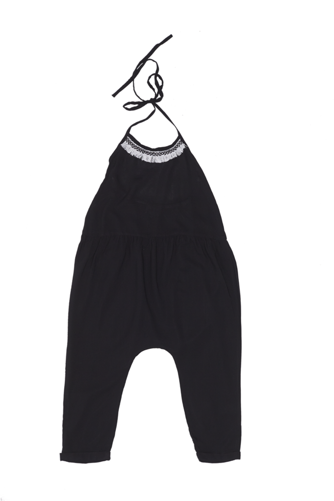 Mii Love Mu Boho Girl Drop Crotch Jumpsuit Black ^ - Illustration (1024x1024), Png Download