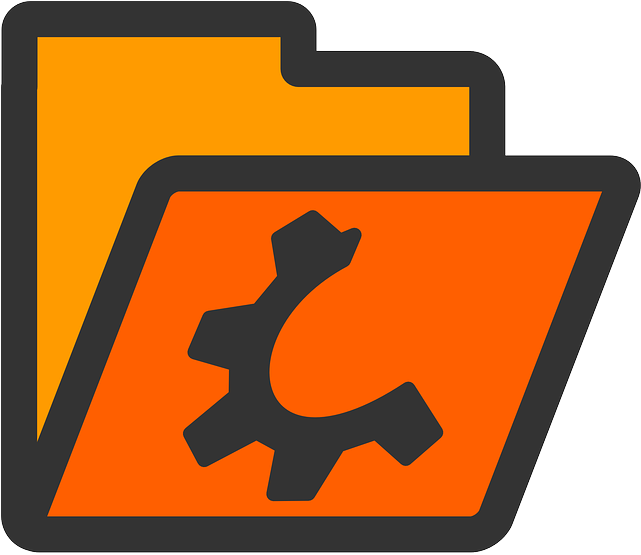 Folder, Open, Orange, Directory, Computer - Folder (640x606), Png Download