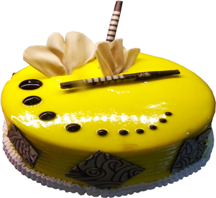 Yellow Pineapple Cake - Birthday Cake (600x600), Png Download