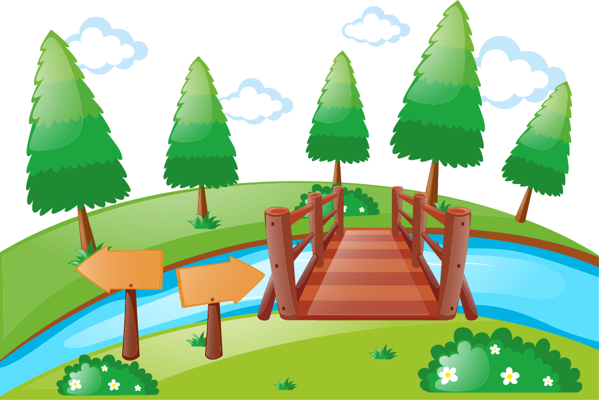 Vector Freeuse Library Bridge Cartoon Photography Illustration - River With Bridge Cartoon (1180x789), Png Download