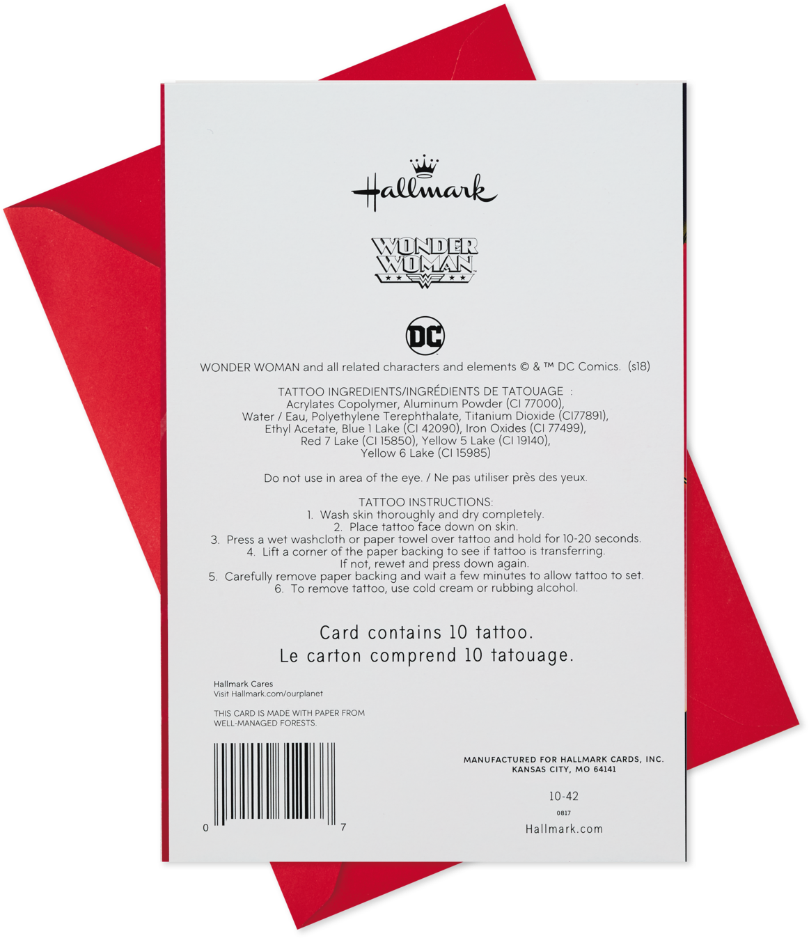 Dc Comics™ Wonder Woman™ Valentine's Day Card With - Brochure (1470x1470), Png Download