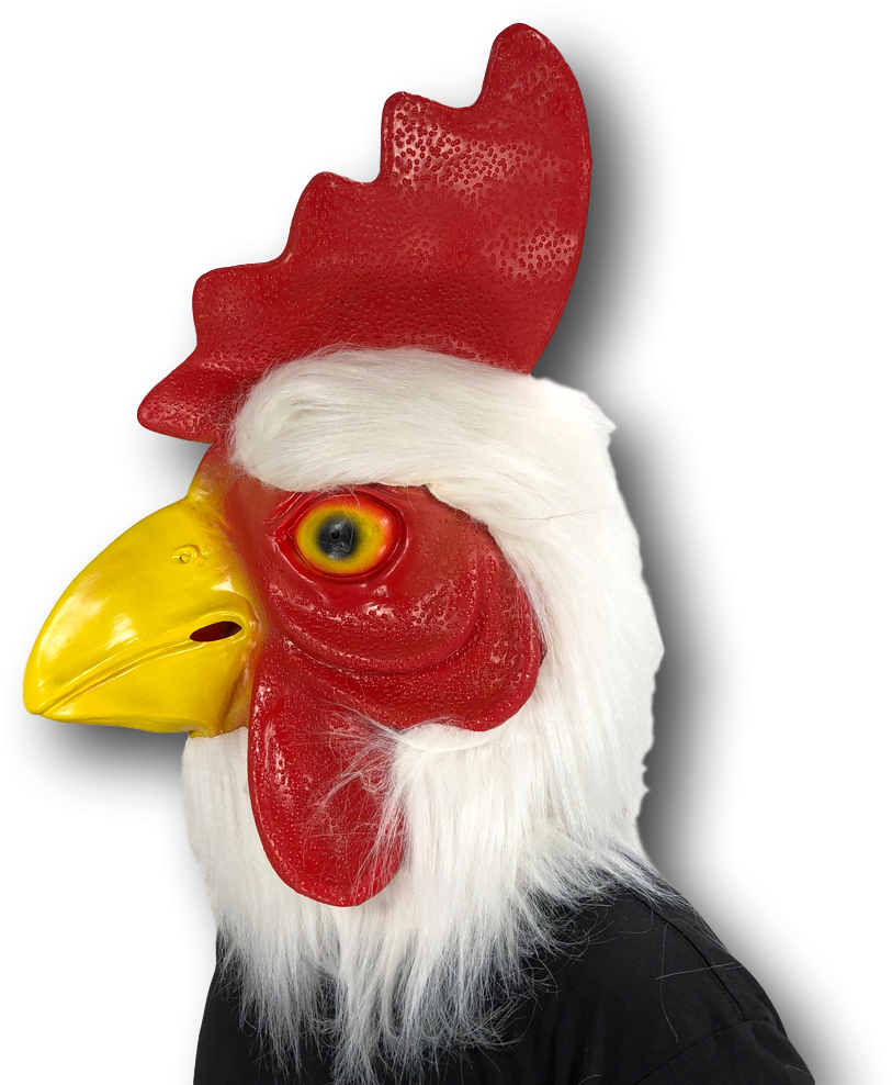 Chicken Head Rubber Mask Rooster Farm Animal Bird Fancy - Rooster (1024x1024), Png Download
