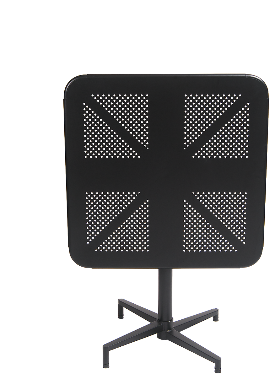 30"x30" Indoor/outdoor Metal Folding Table In Black - Office Chair (1280x1280), Png Download