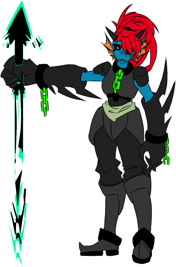 Undyne By Crossoverdude - Demitale Undyne (750x1065), Png Download