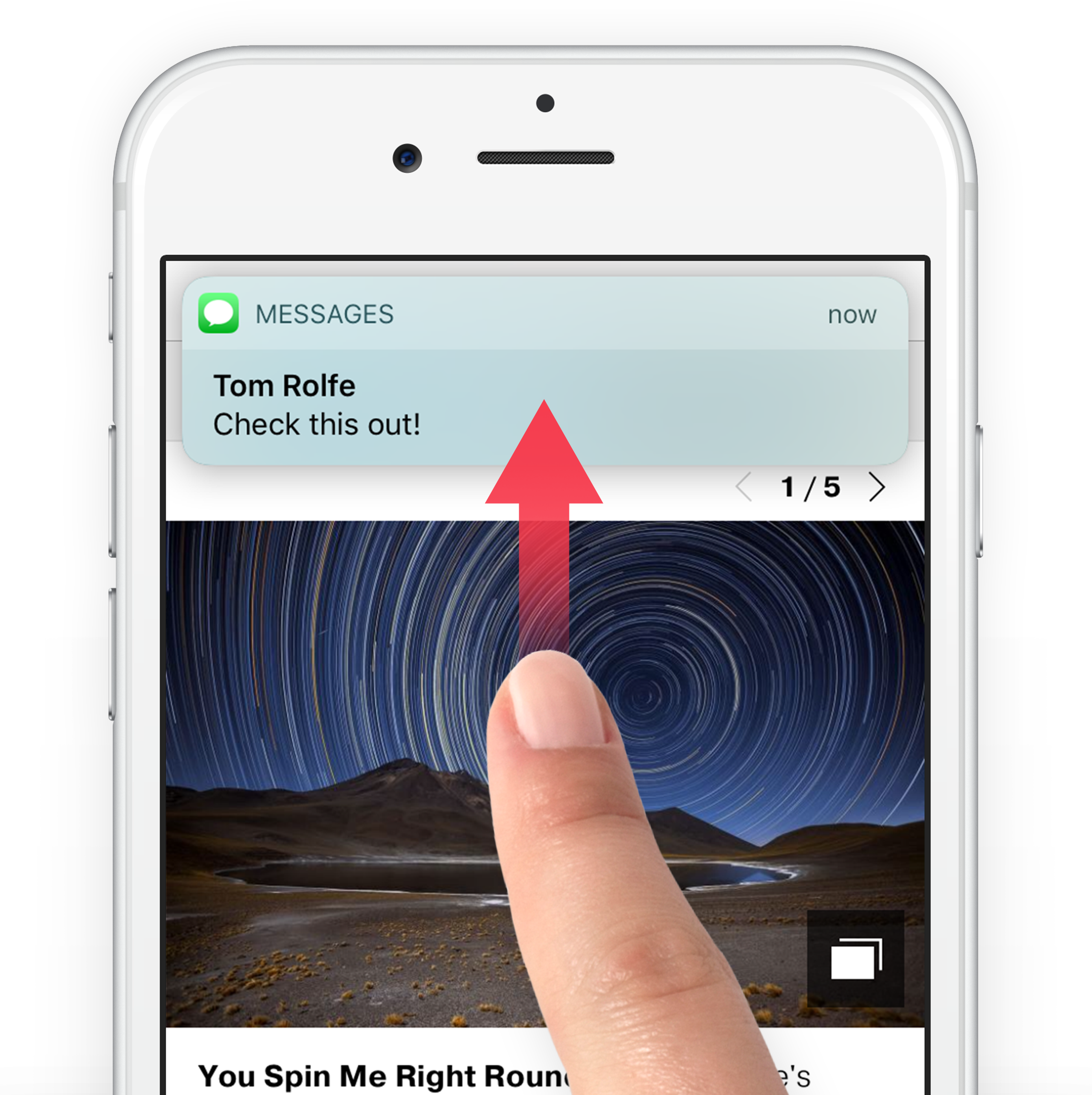 To Instantly Hide The Banner, Swipe Up On It Now You - Iphone (2286x2291), Png Download