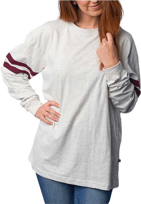 Model - Pennant Vintage Stripe Jersey (600x660), Png Download