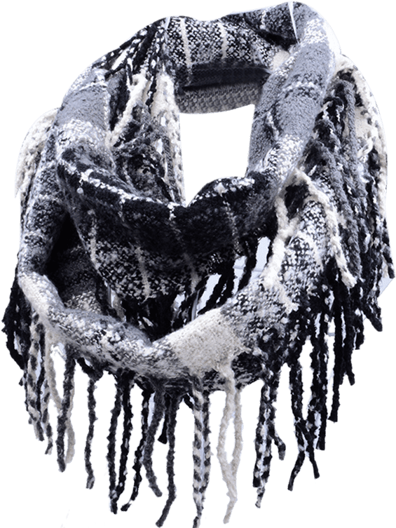 Outdoor Fringed Edge Decorated Faux Cashmere Scarf - Scarf (600x798), Png Download