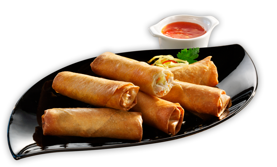 Asian - Chicken Spring Rolls Png (1068x634), Png Download