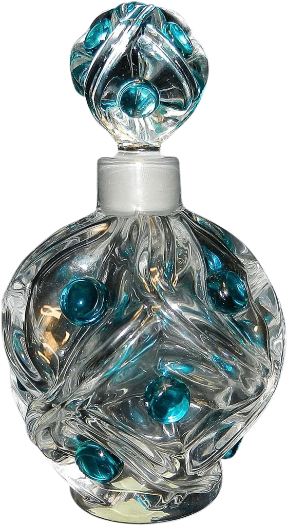 Vintage Lalique Floride Pattern Crystal Perfume Bottle - Perfume (1023x1023), Png Download