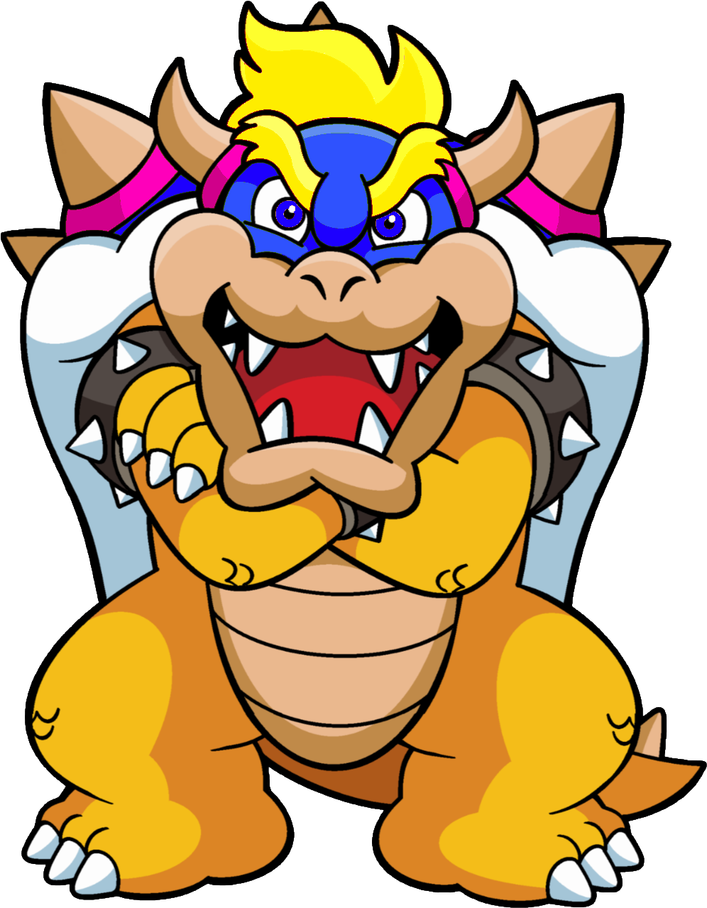 Ahaz Koopa 2d Artwork - Bowser Png Art (1024x1306), Png Download
