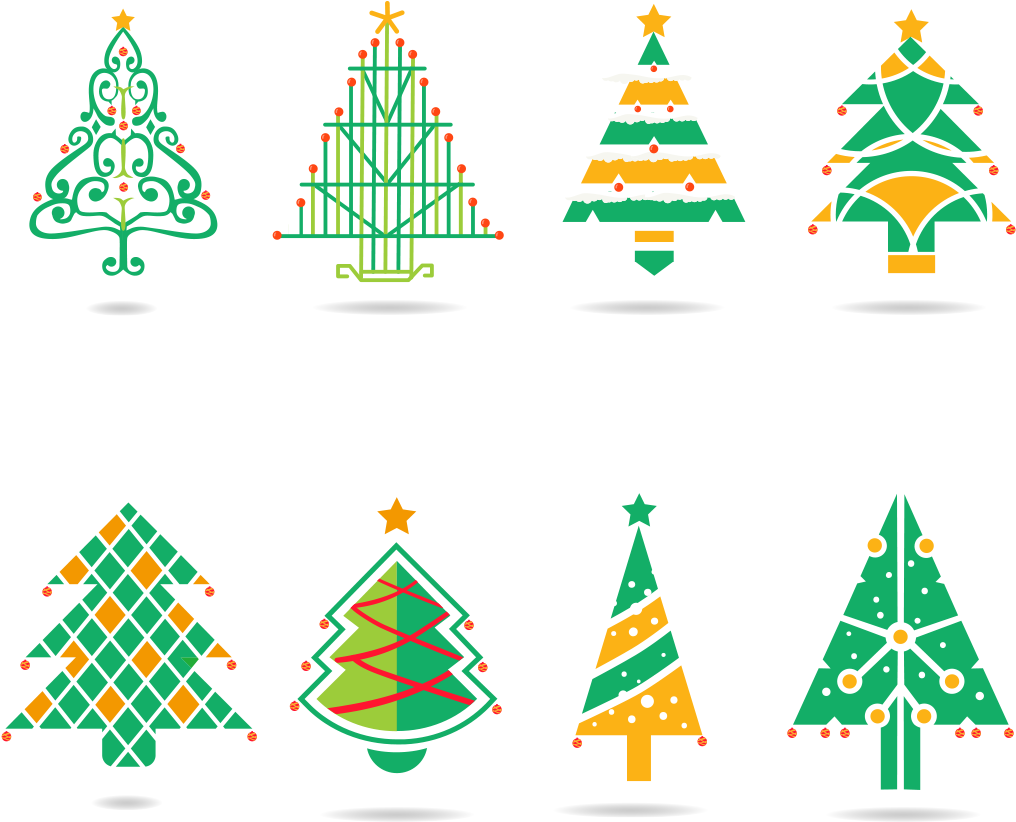 Warm Green Winter Christmas Tree Png And Vector Image - Christmas Tree (1024x1369), Png Download