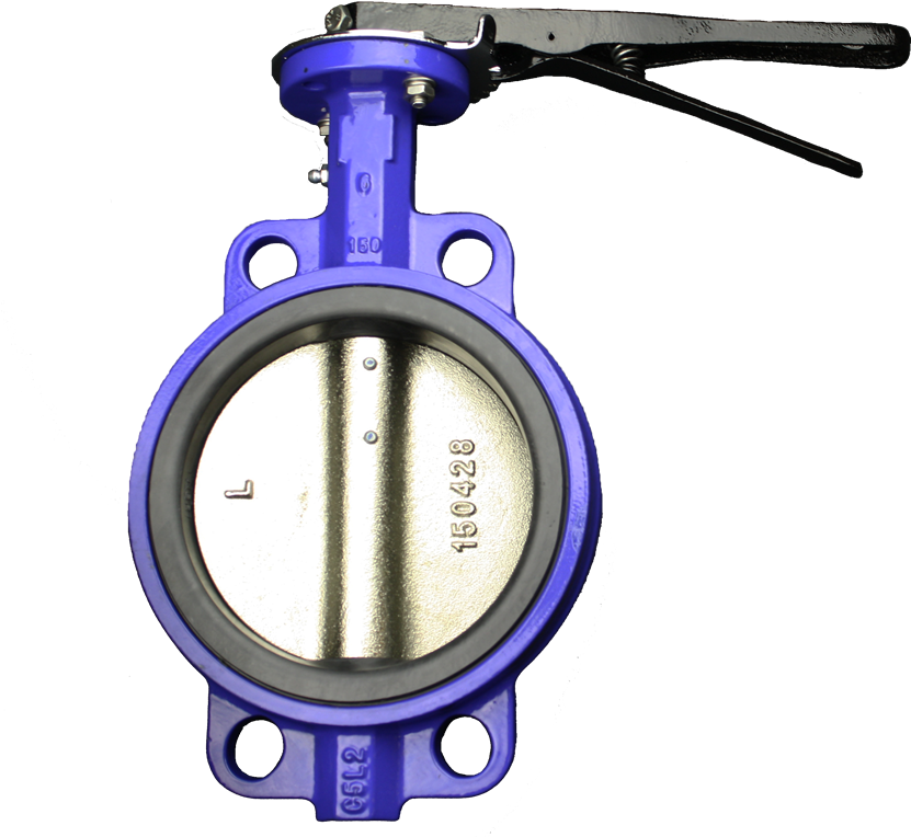 Wafer Style Butterfly Valves - Butterfly Valve Wafer Type (999x797), Png Download